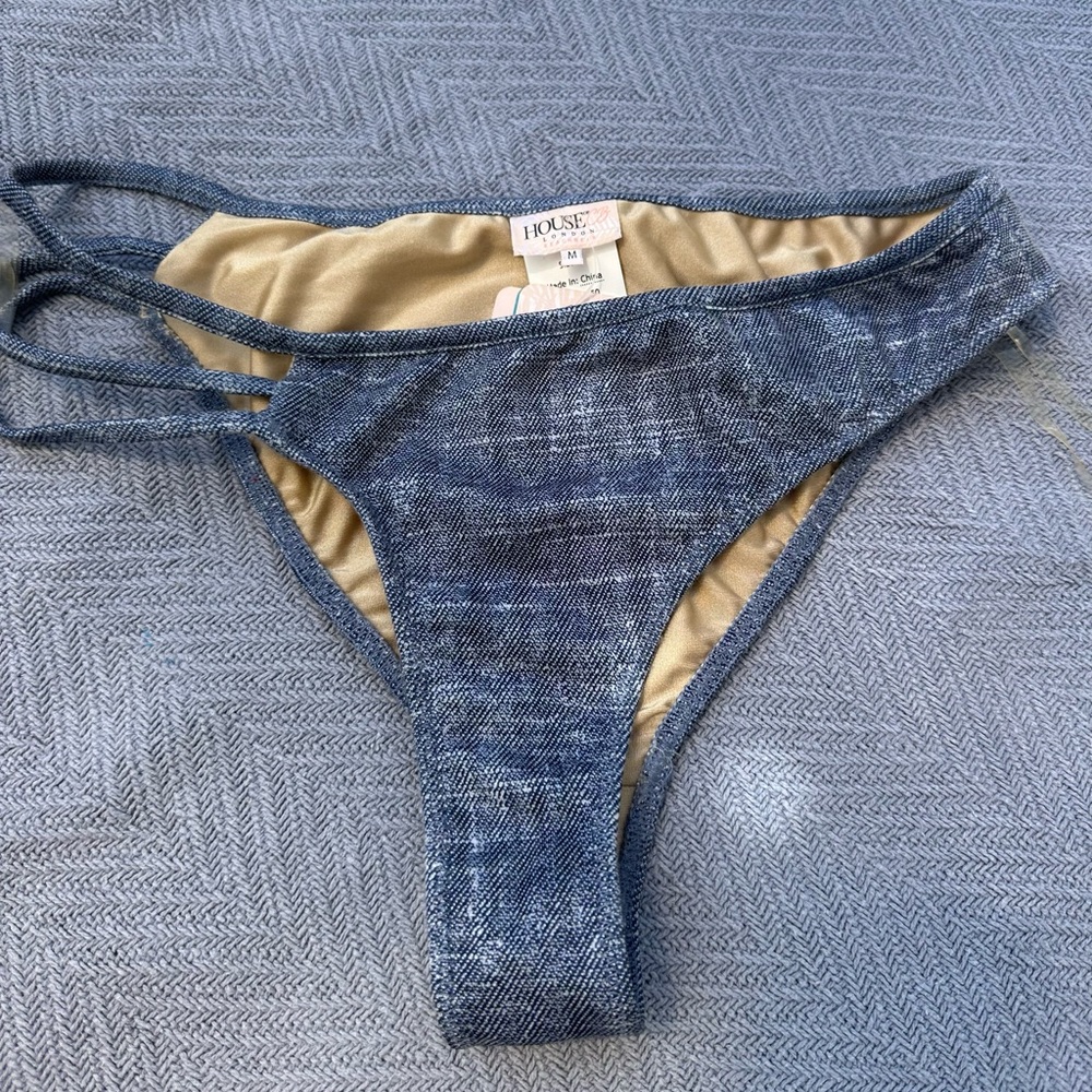 Denim bikini bottom